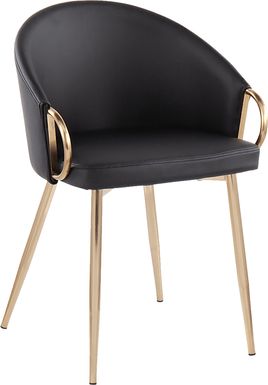 Cherlyn Black Gold Side Chair