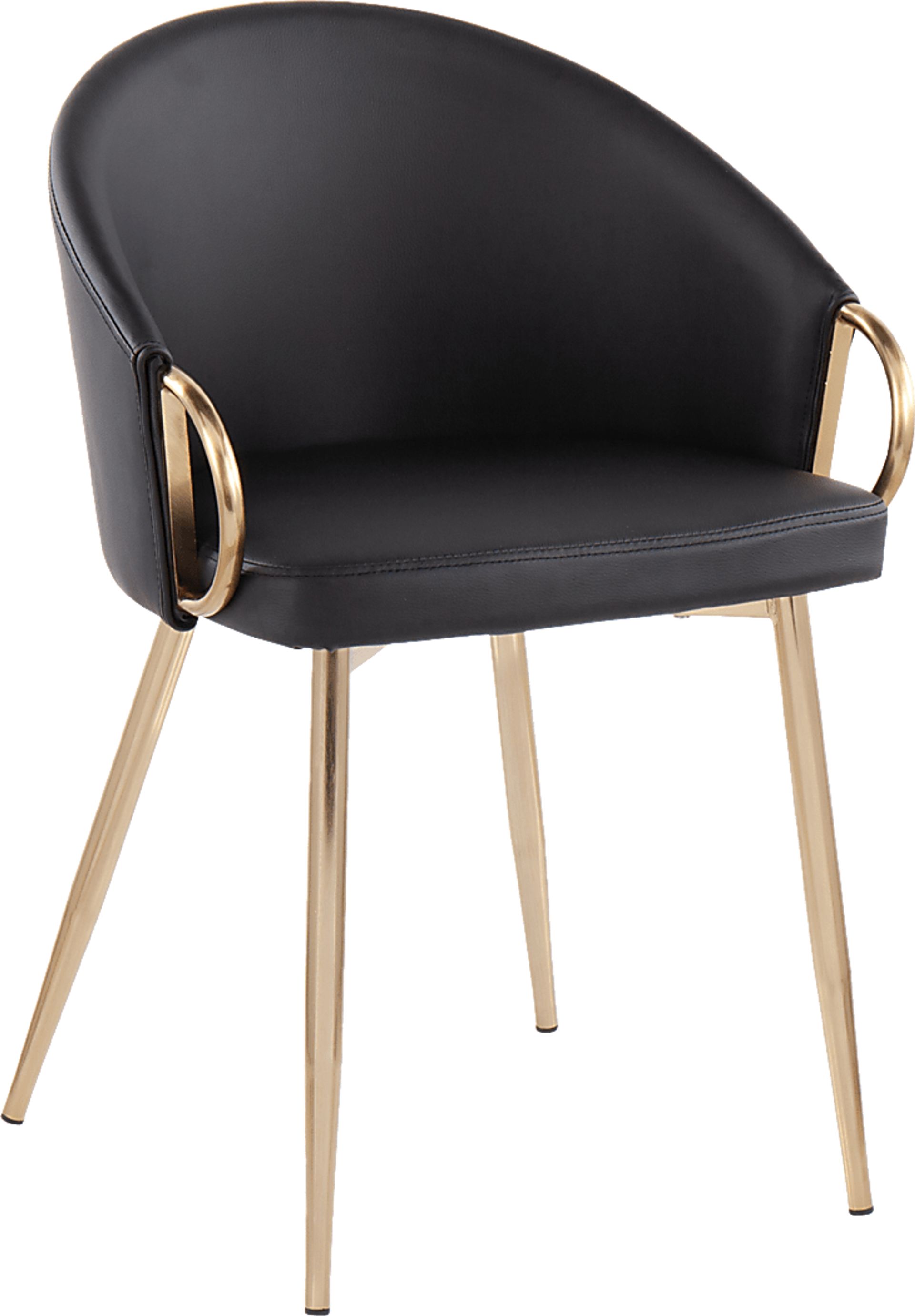 Cherlyn Black Gold Side Chair - Image 1