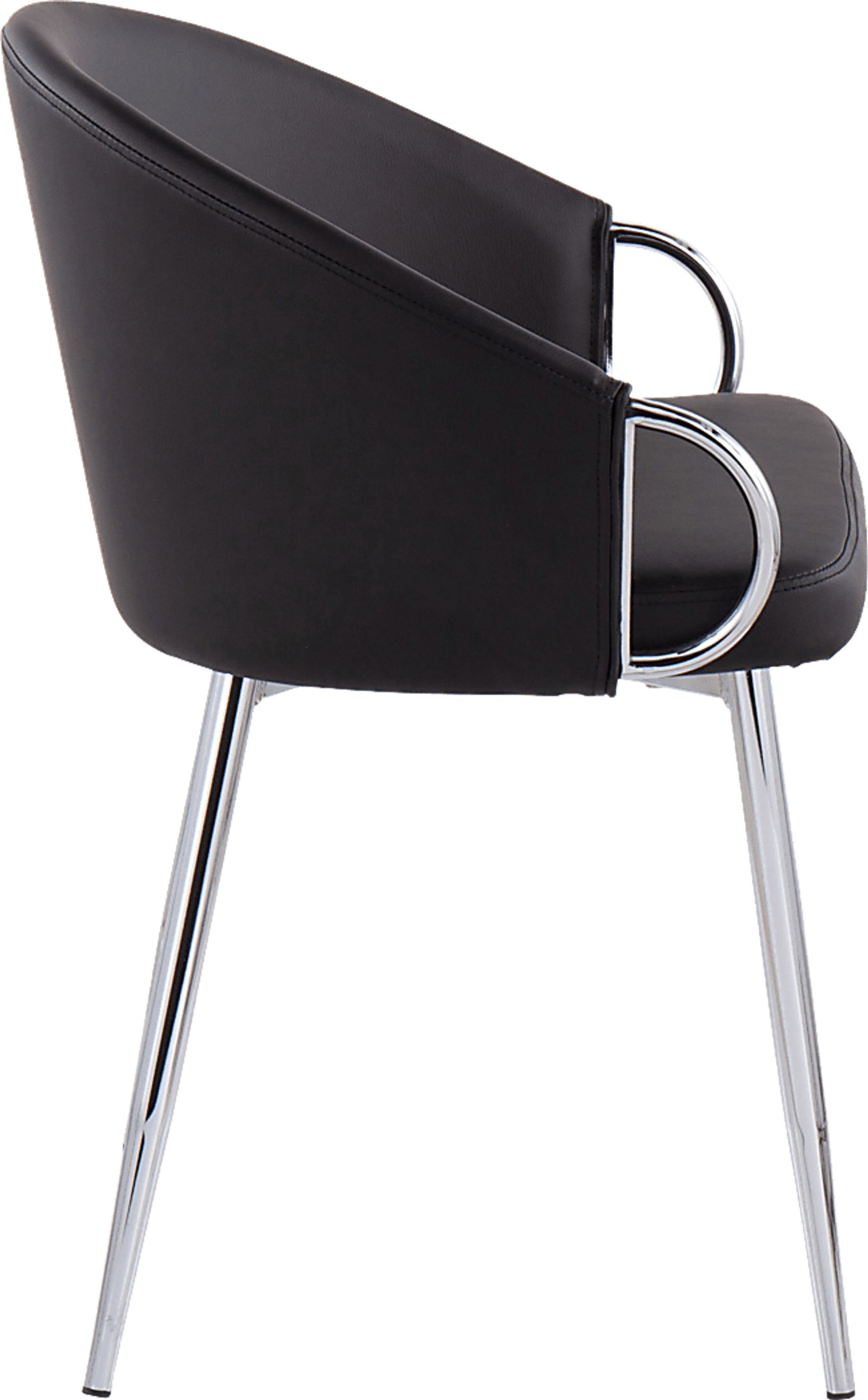 Cherlyn Black Side Chair - Image 2