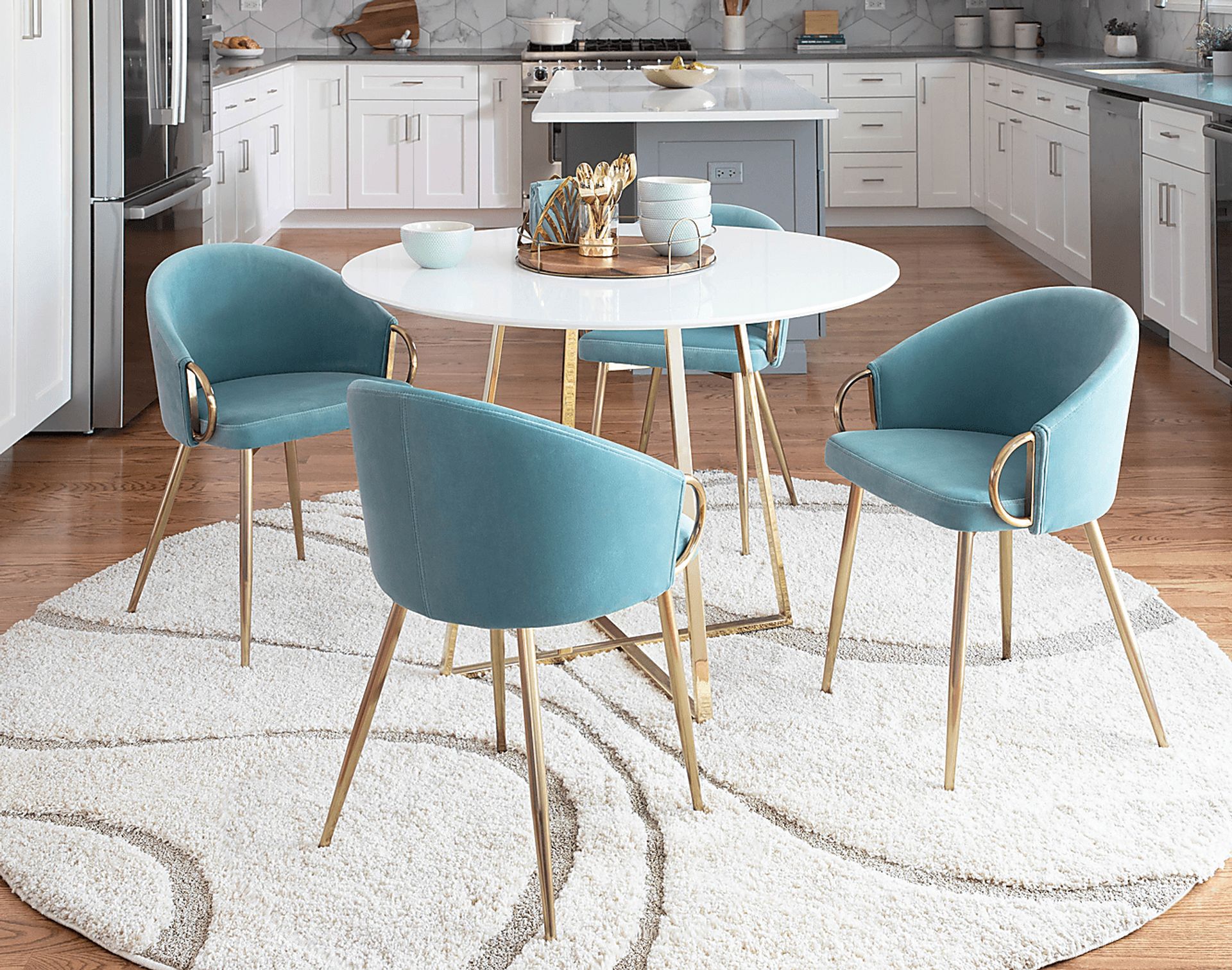 Cherlyn Blue Side Chair, Set of 2 - Image 3