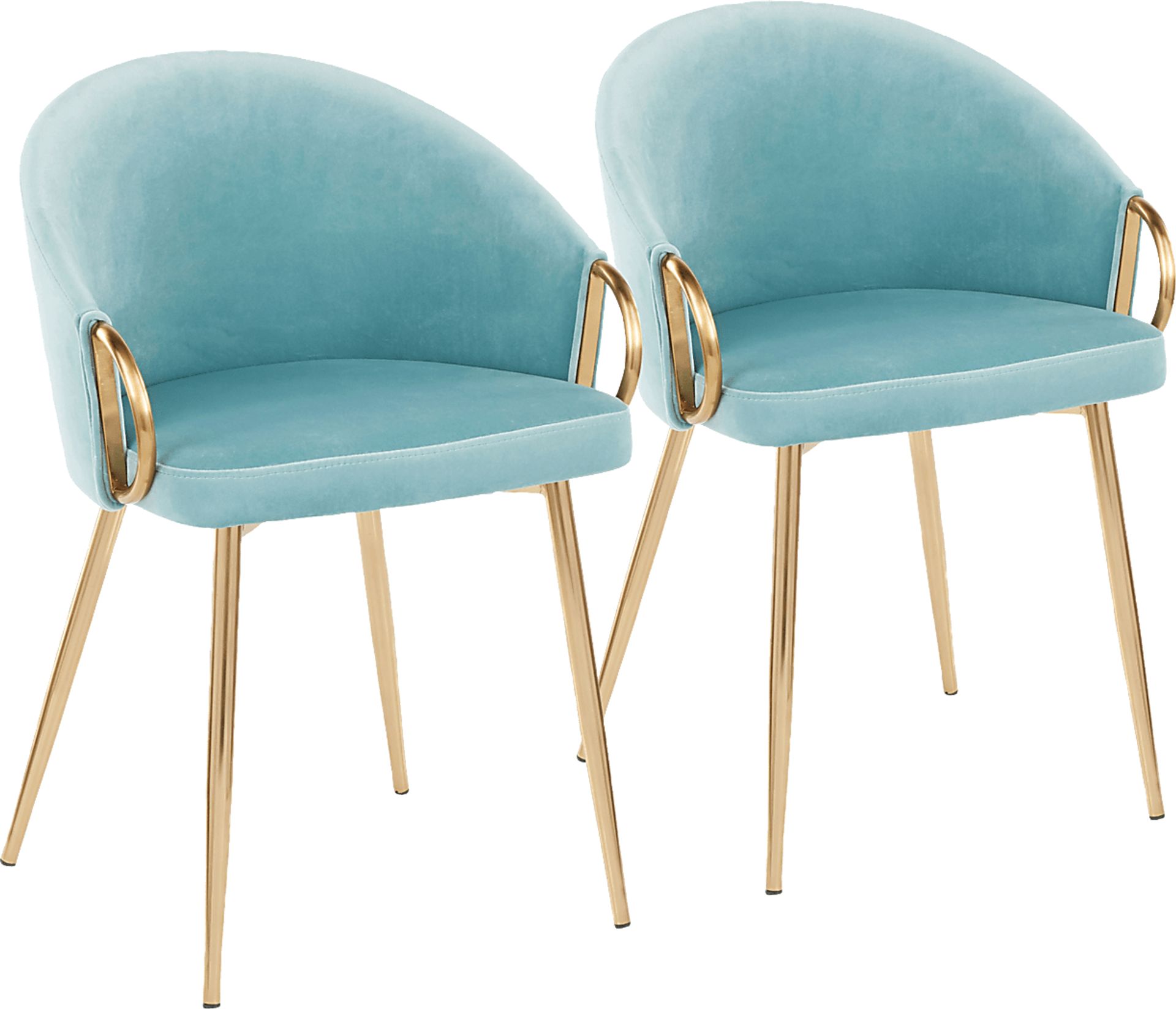 Cherlyn Blue Side Chair, Set of 2 - Image 1