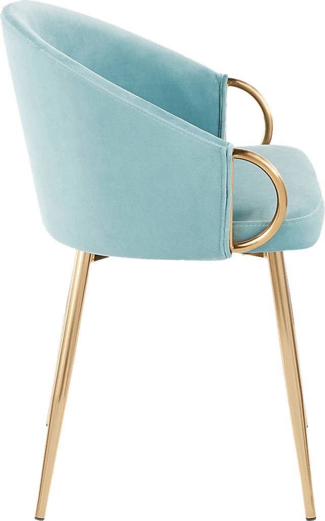 Cherlyn Blue Side Chair - Thumbnail - Image 2