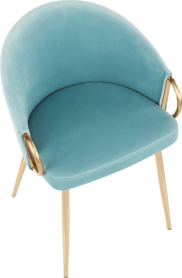 Cherlyn Blue Side Chair - Thumbnail - Image 5