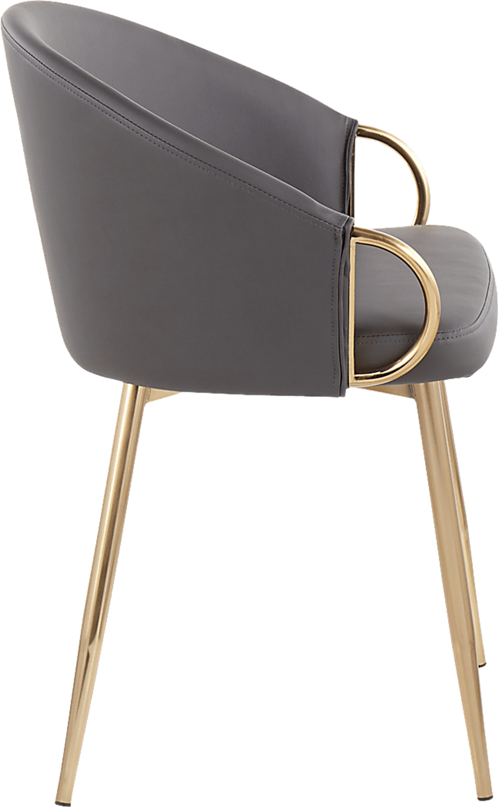 Cherlyn Gray Gold Side Chair - Image 2