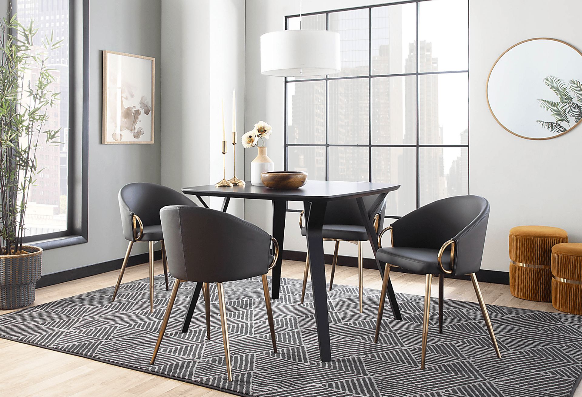 Cherlyn Gray Gold Side Chair - Image 9