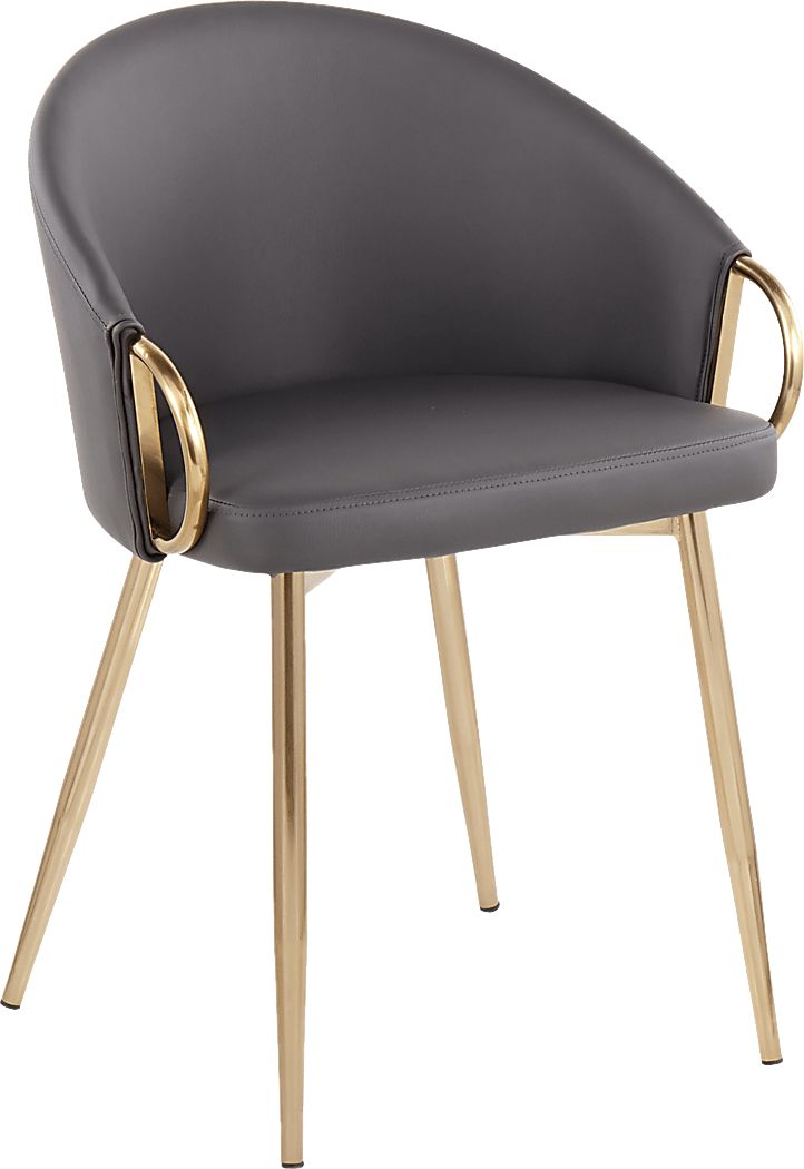 Cherlyn Gray Gold Side Chair