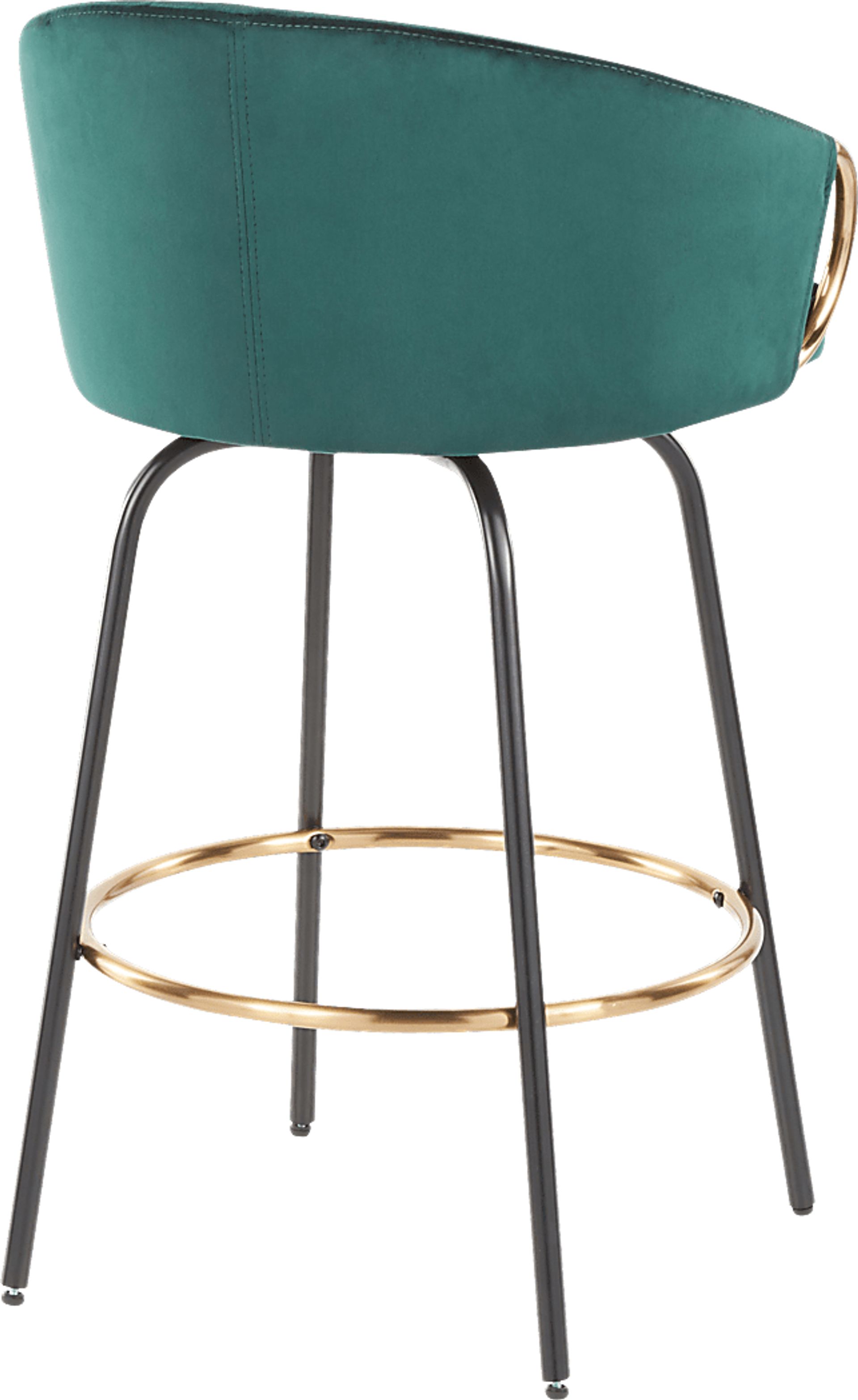 Cherlyn Green Velvet Counter Height Stool, Set of 2 - Image 4
