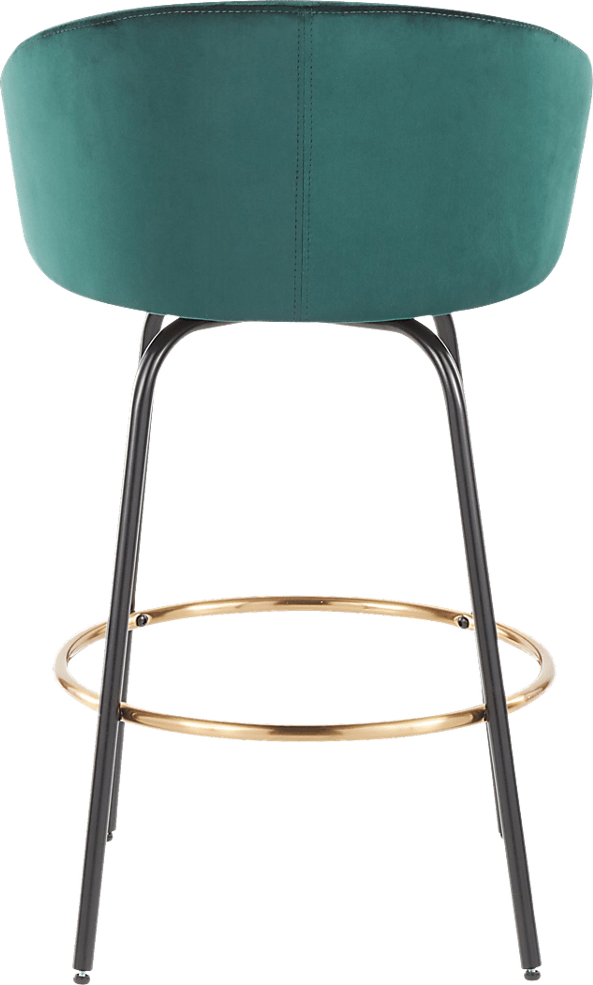 Cherlyn Green Velvet Counter Height Stool, Set of 2 - Image 5