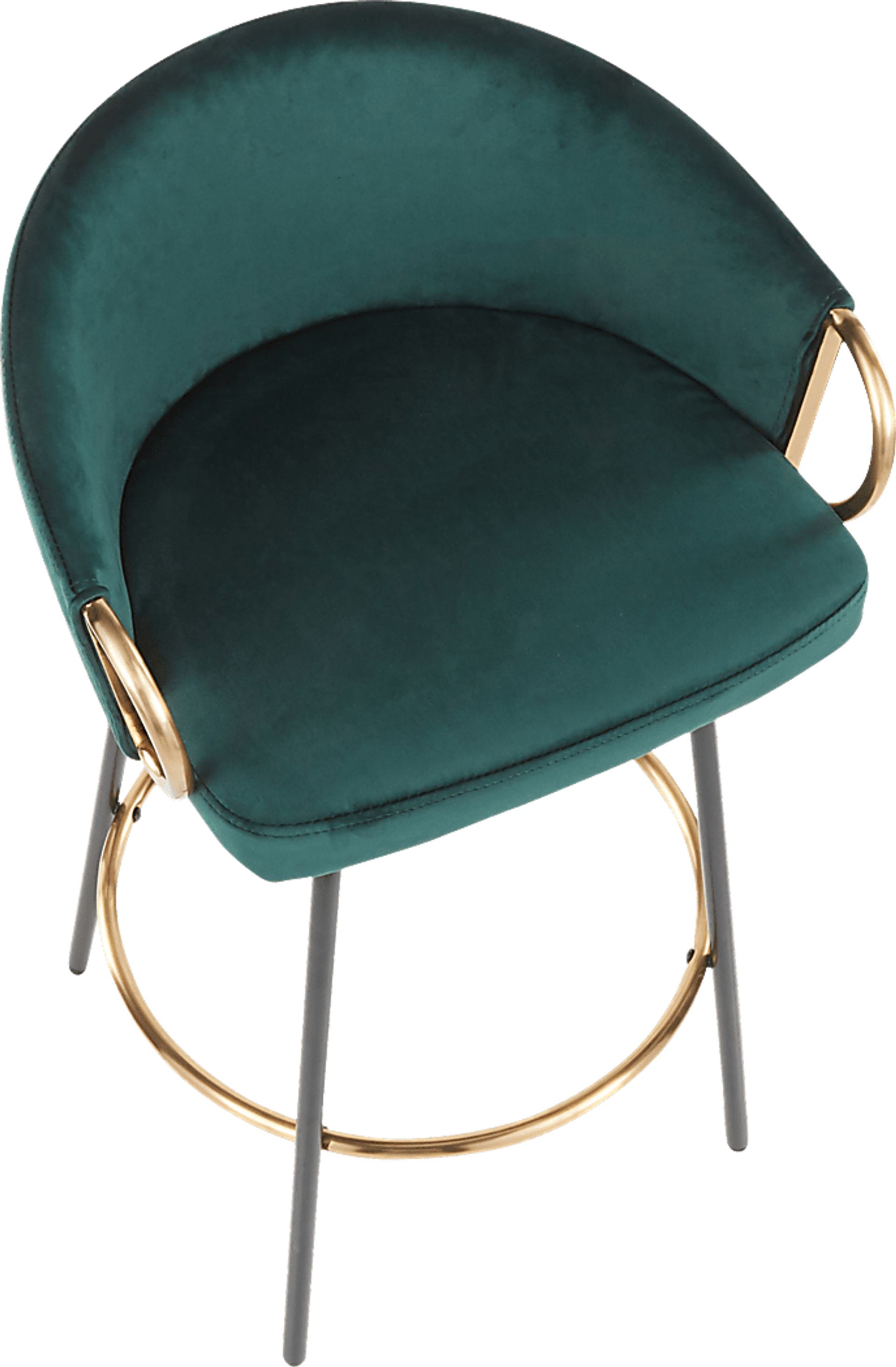 Cherlyn Green Velvet Counter Height Stool, Set of 2 - Image 7