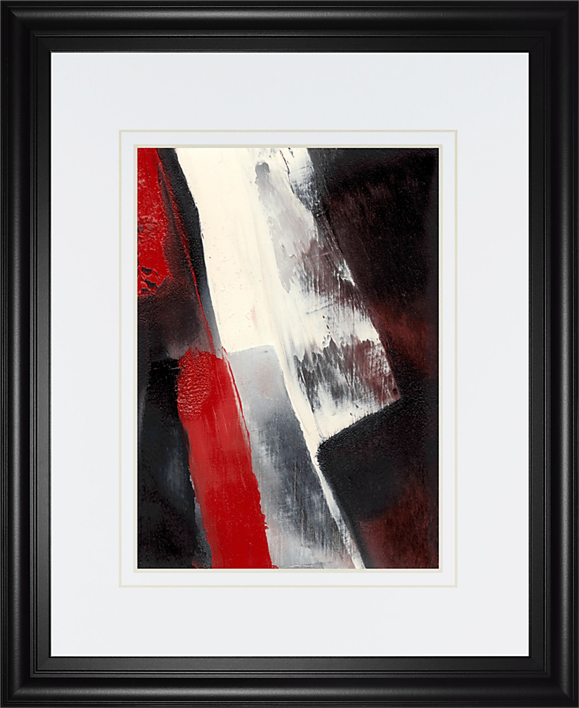 Cherrier Black Red Framed Wall Art - Image 1