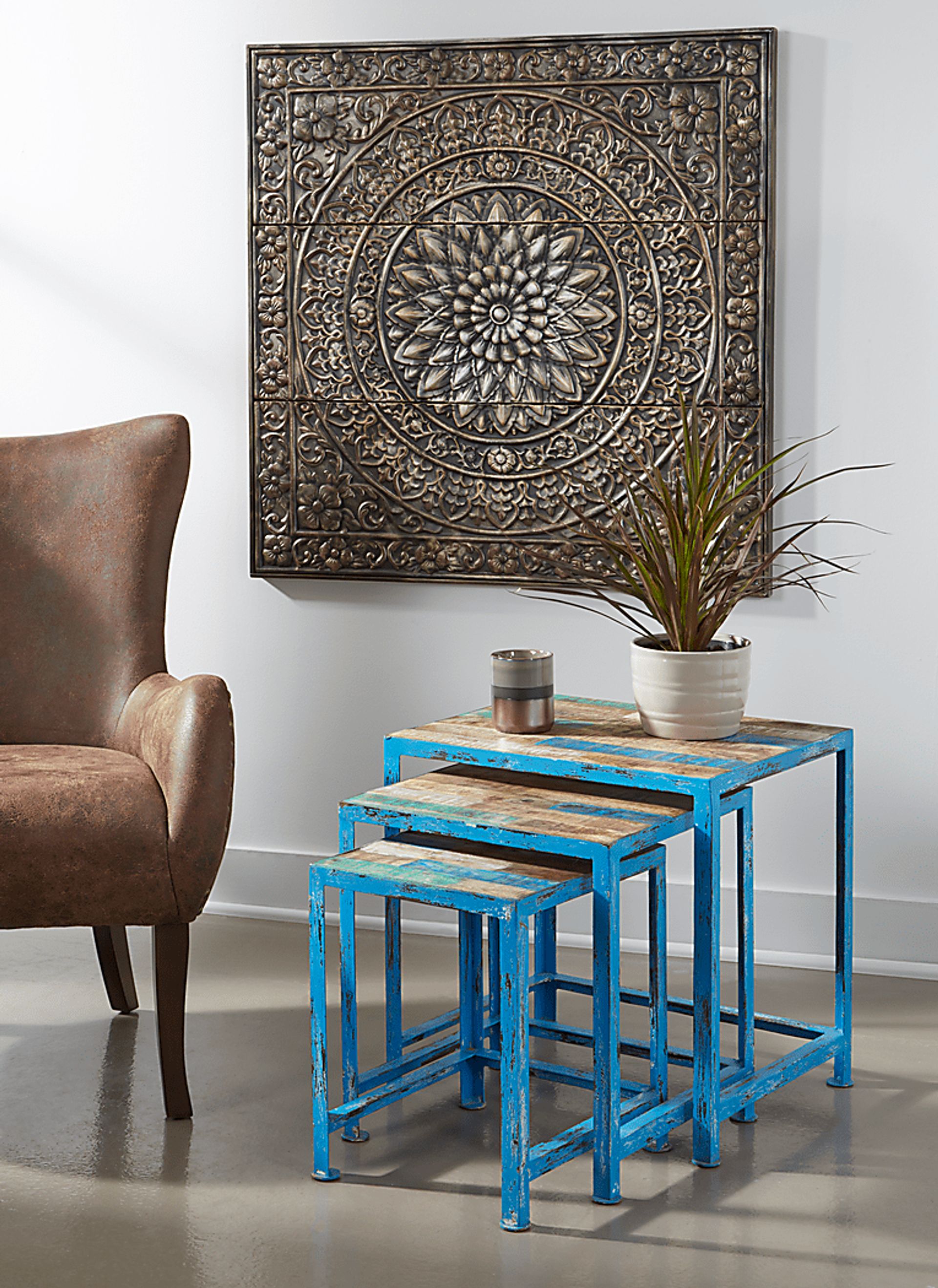 Cherringham Blue Nesting Tables - Image 3