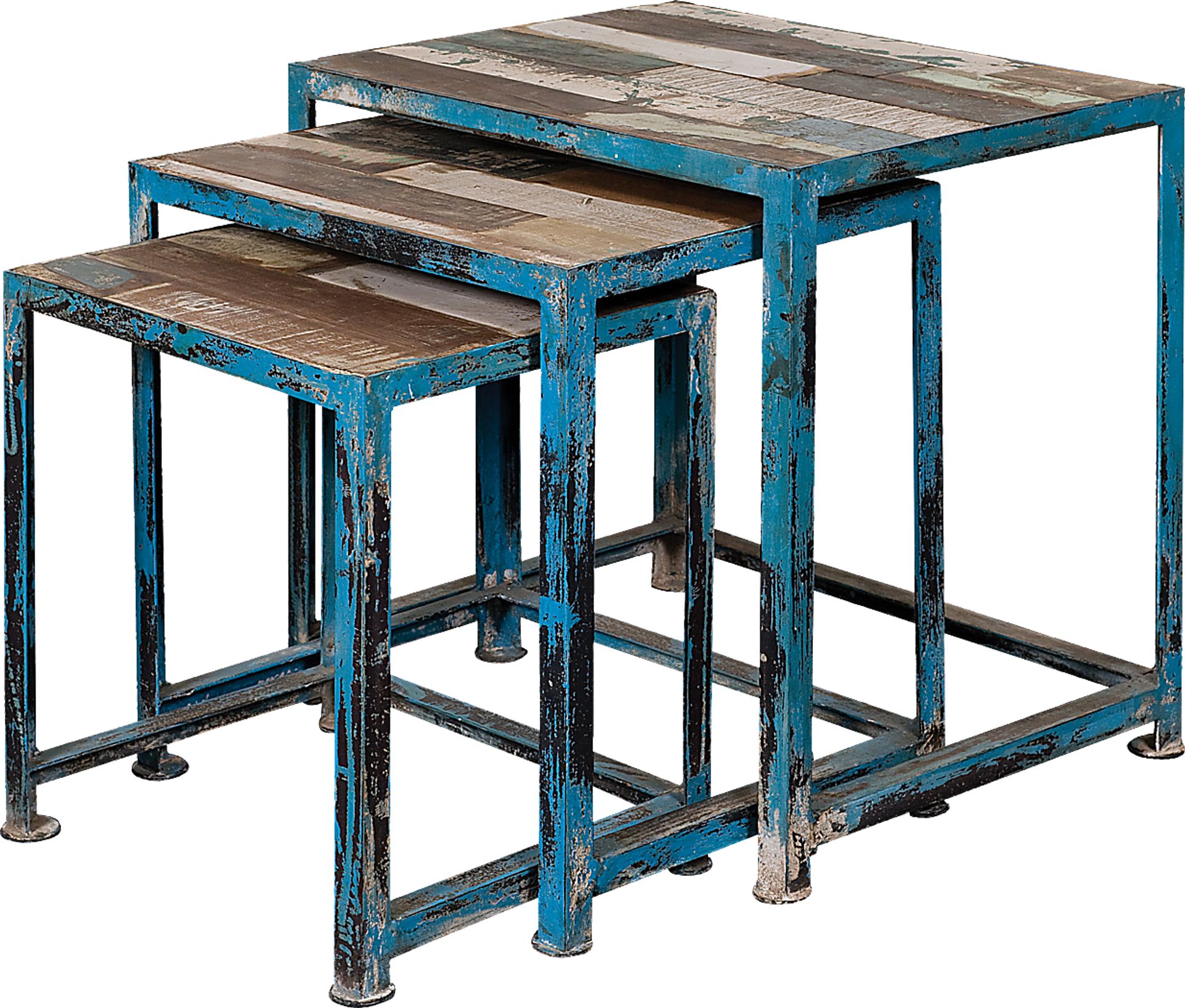 Cherringham Blue Nesting Tables - Image 1