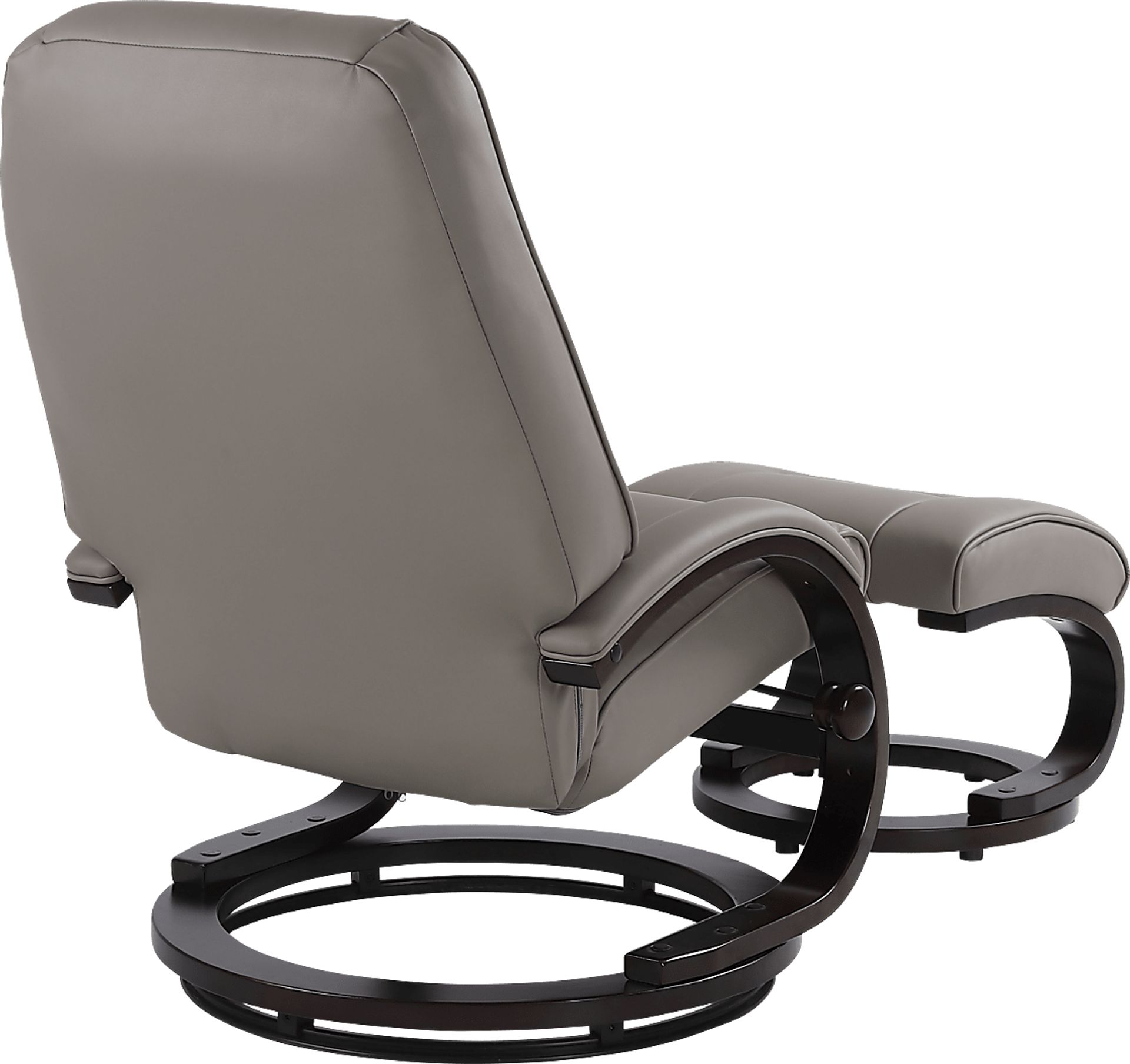 Cherwek Gray Manual Recliner and Ottoman - Image 5