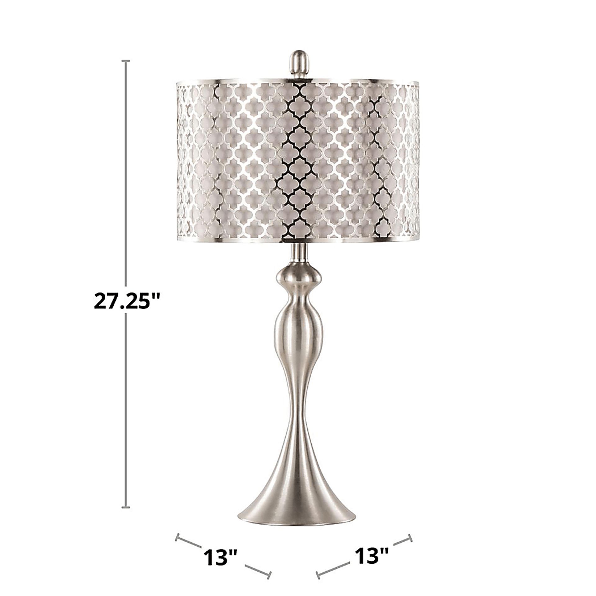Cheryl Court Silver Table Lamps, Set of 2 - Image 9