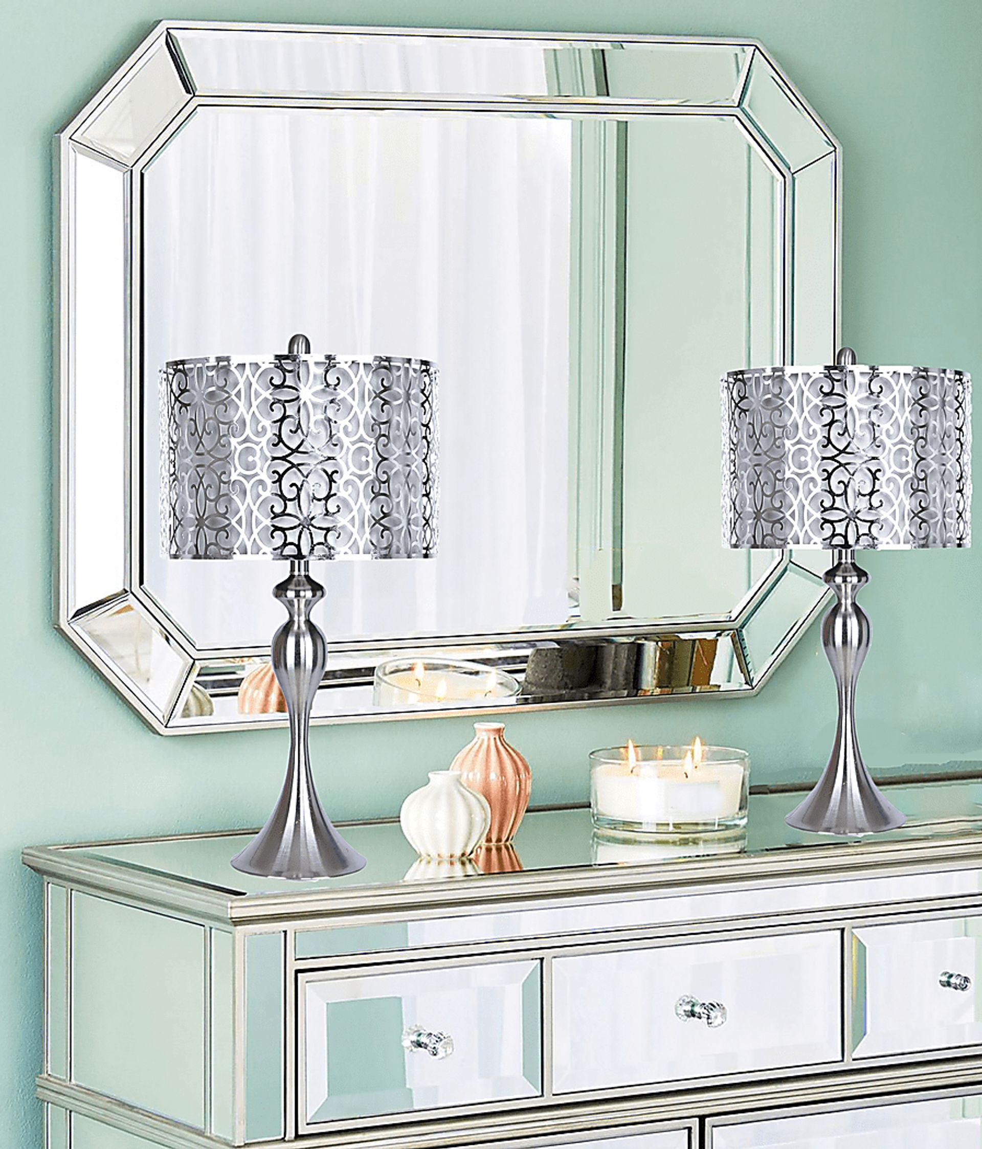 Cheryl Court Silver Lamp Set of 2 - Image 3