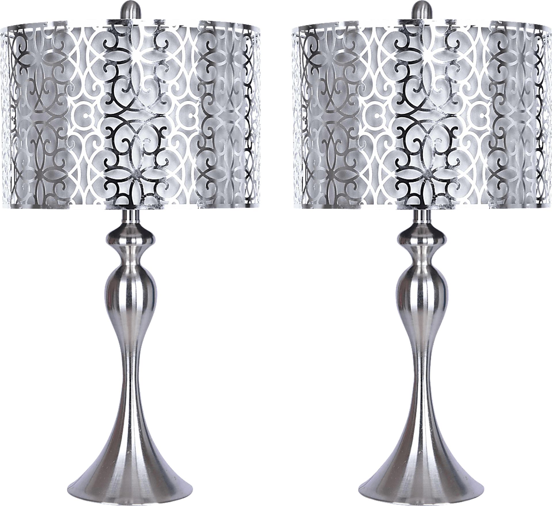 Cheryl Court Silver Lamp Set of 2 - Image 1