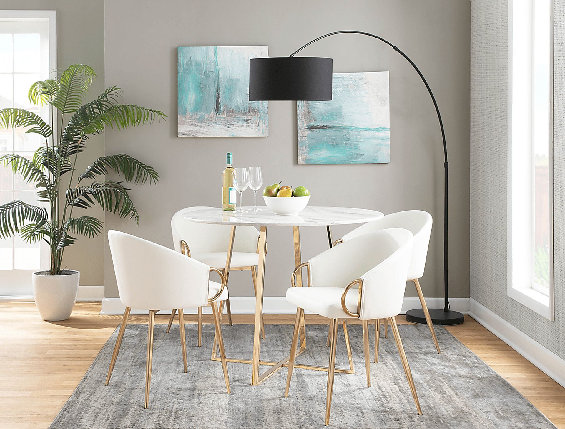Cherylyn White Gold Side Chair - Image 7