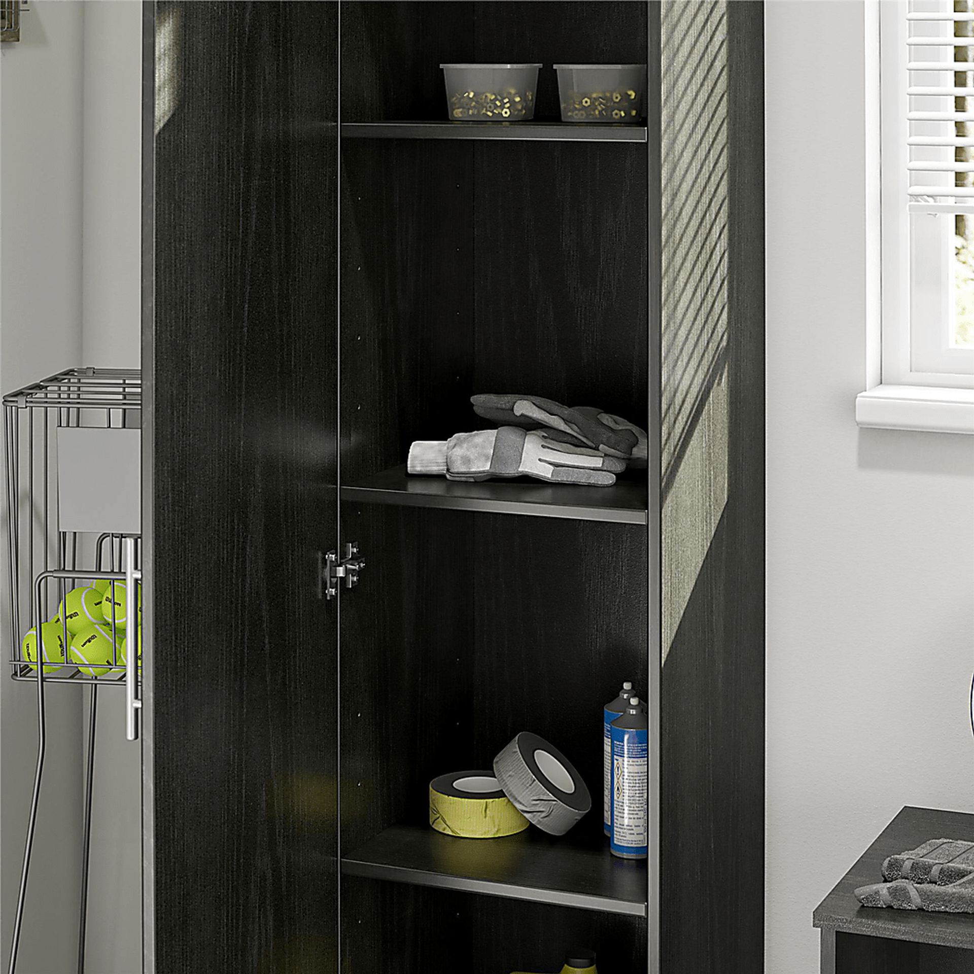 Chesalo Black Storage Cabinet - Image 5
