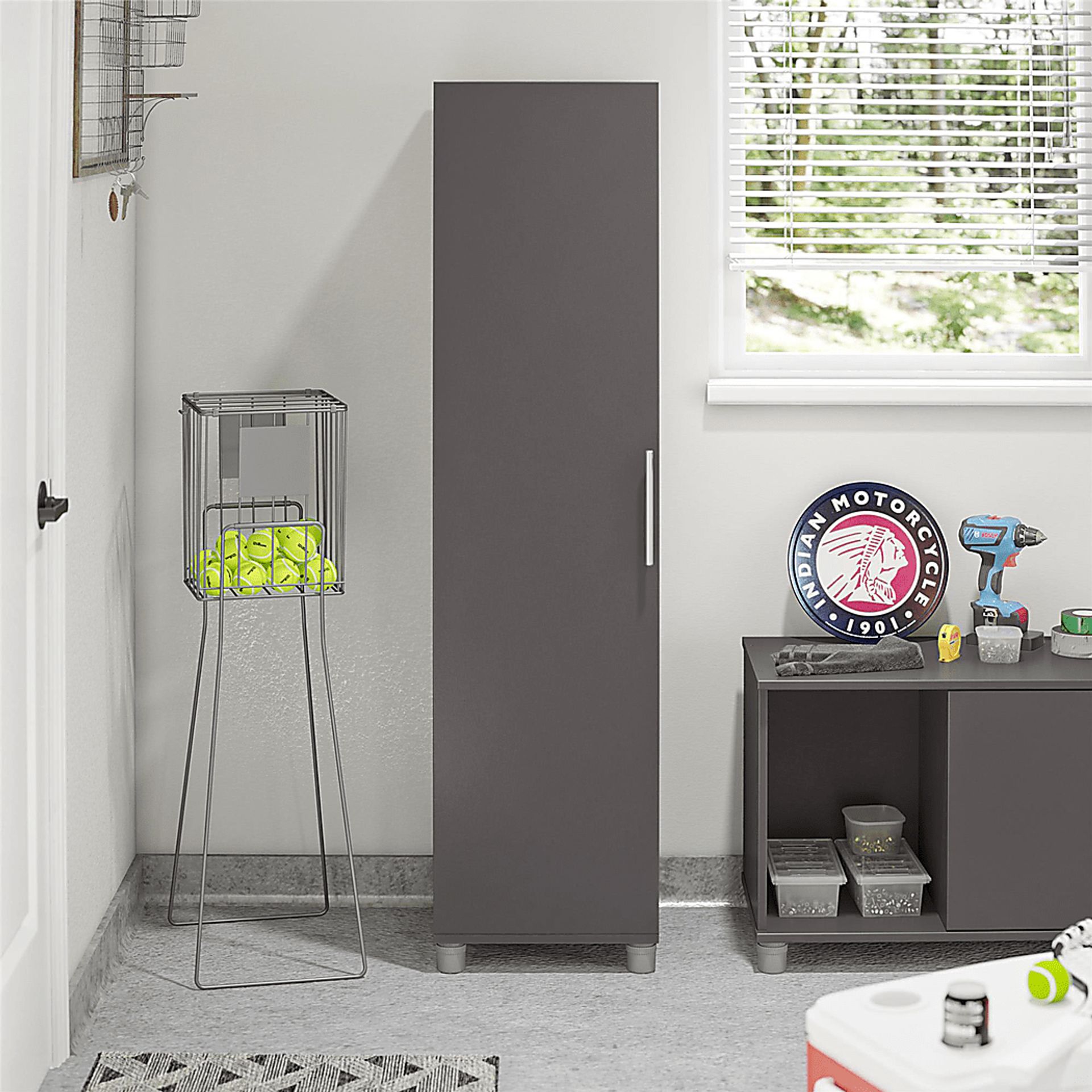Chesalo Gray Storage Cabinet - Image 3