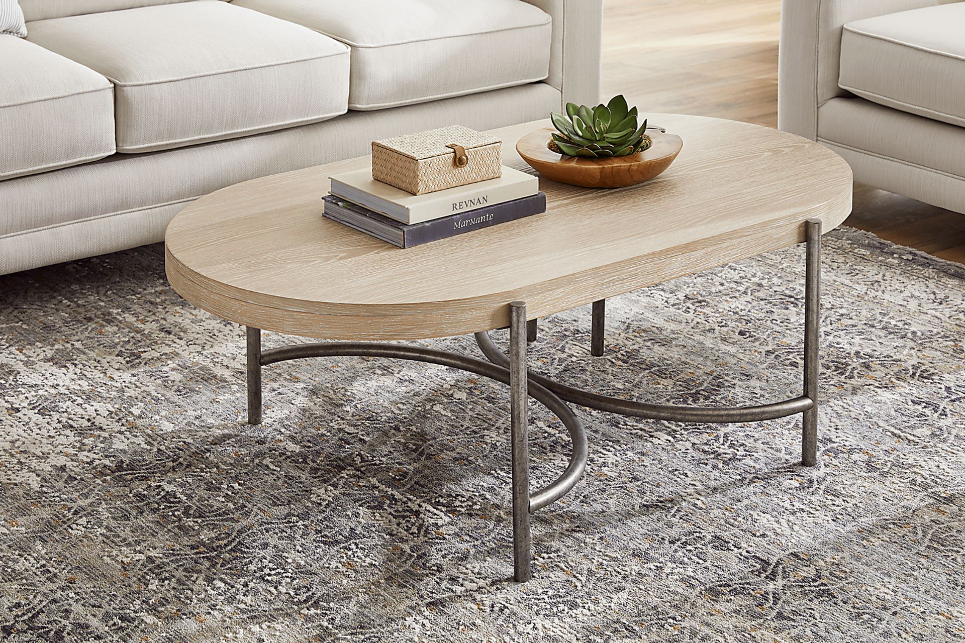 Cheshire Gray Cocktail Table with Two Ottomans - Image 4