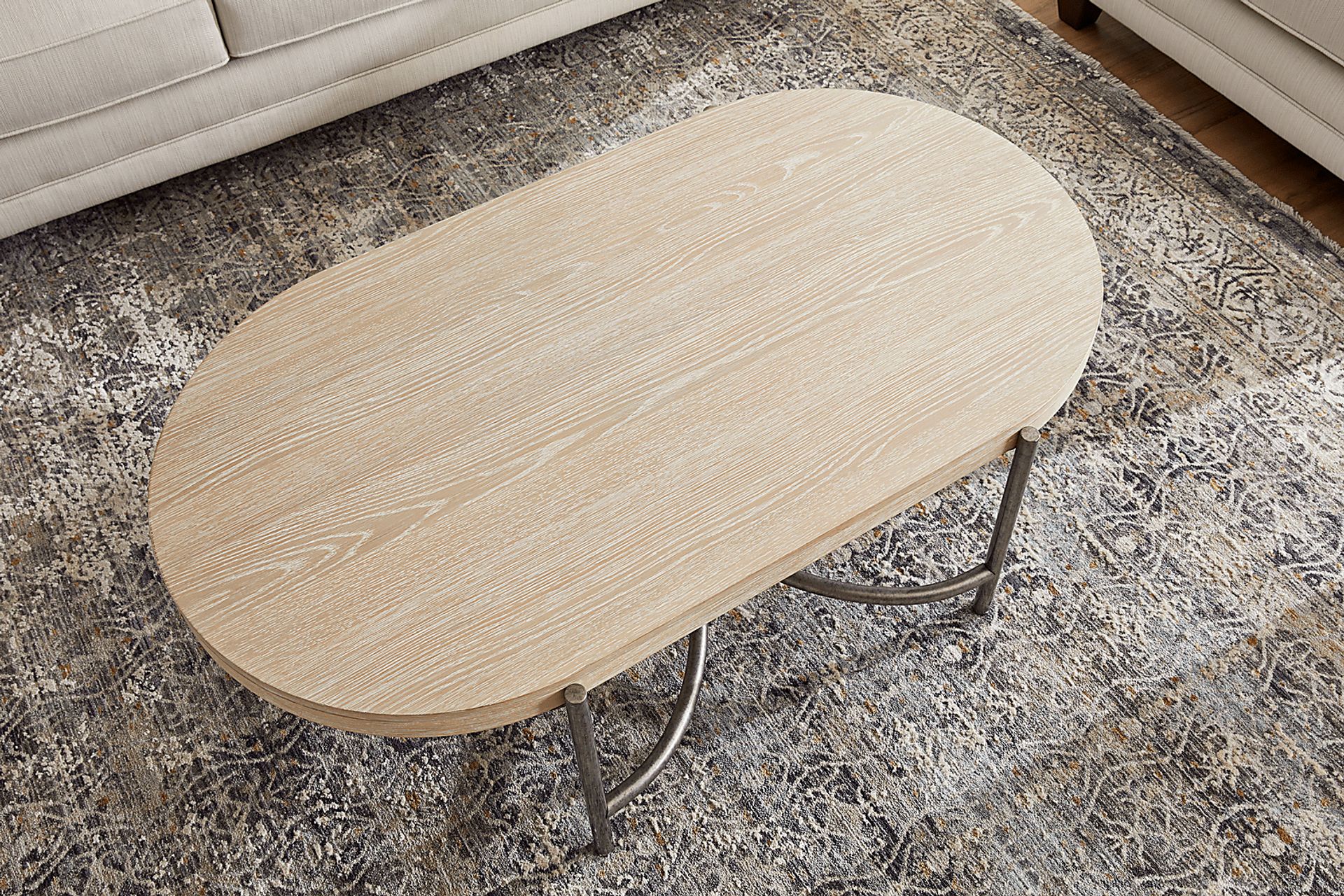 Cheshire Gray Cocktail Table with Two Ottomans - Image 5
