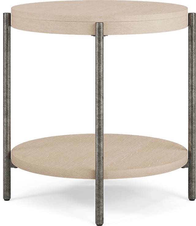 Cheshire Gray Round End Table - Thumbnail - Image 2