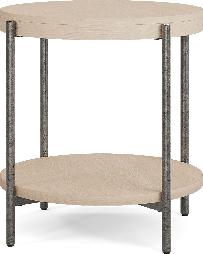 Cheshire Gray Round End Table