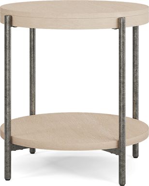 Cheshire Gray Round End Table