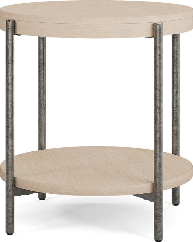 Cheshire Gray Round End Table - Thumbnail - Image 1