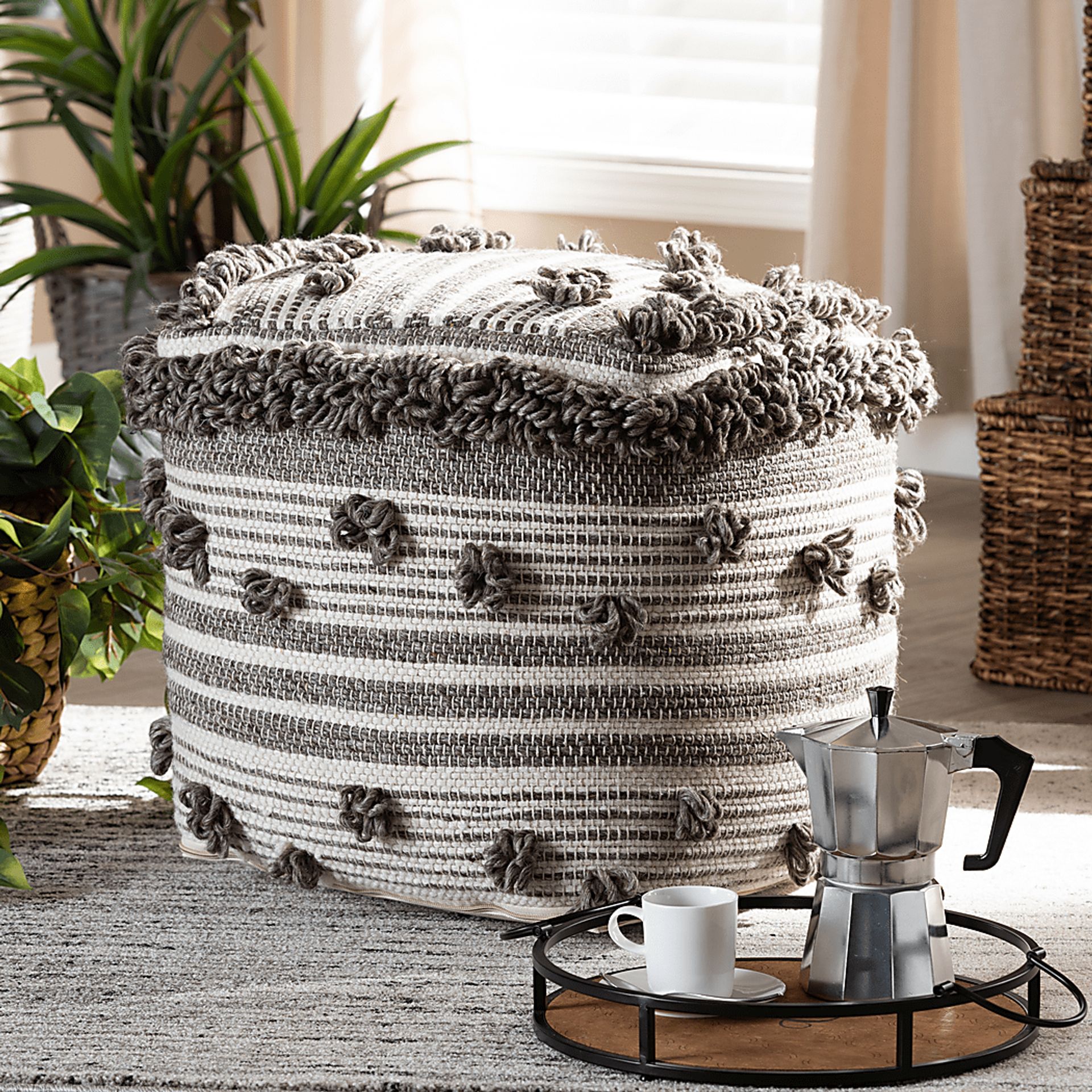 Chessington Brown Pouf - Image 5