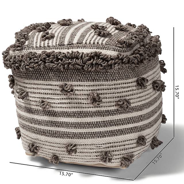Chessington Brown Pouf - Thumbnail - Image 6