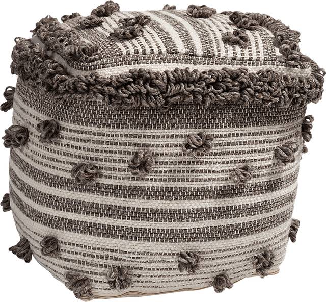 Chessington Brown Pouf - Thumbnail - Image 1