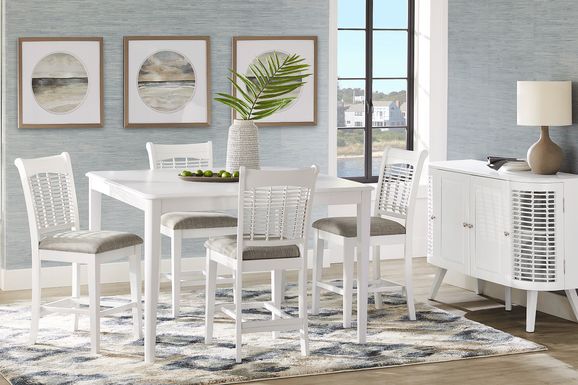 Chesterman White 5 Pc Counter Height Dining Room
