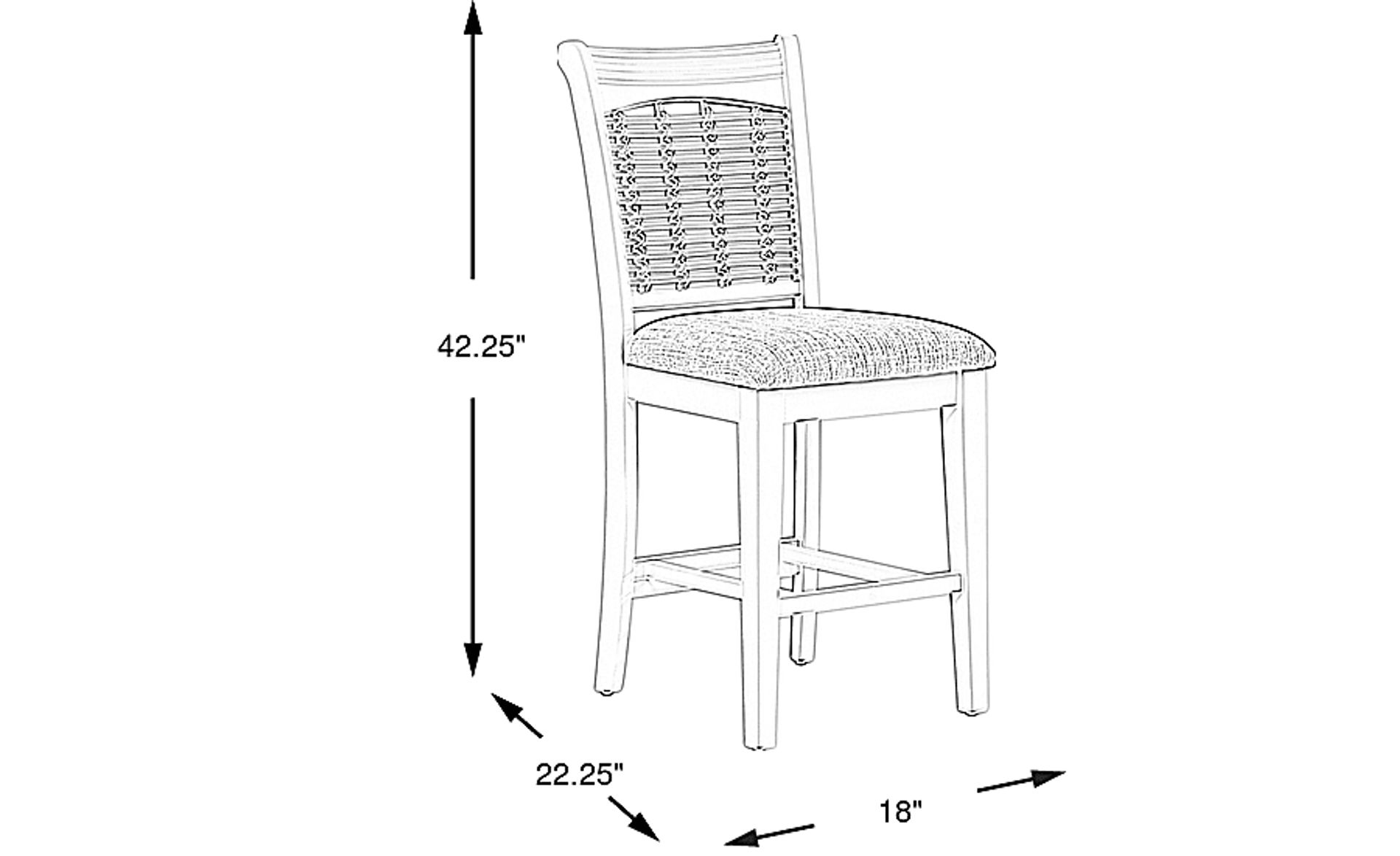 Dimension Image. Please refer to the Dimension Tab on this page for dimension details.