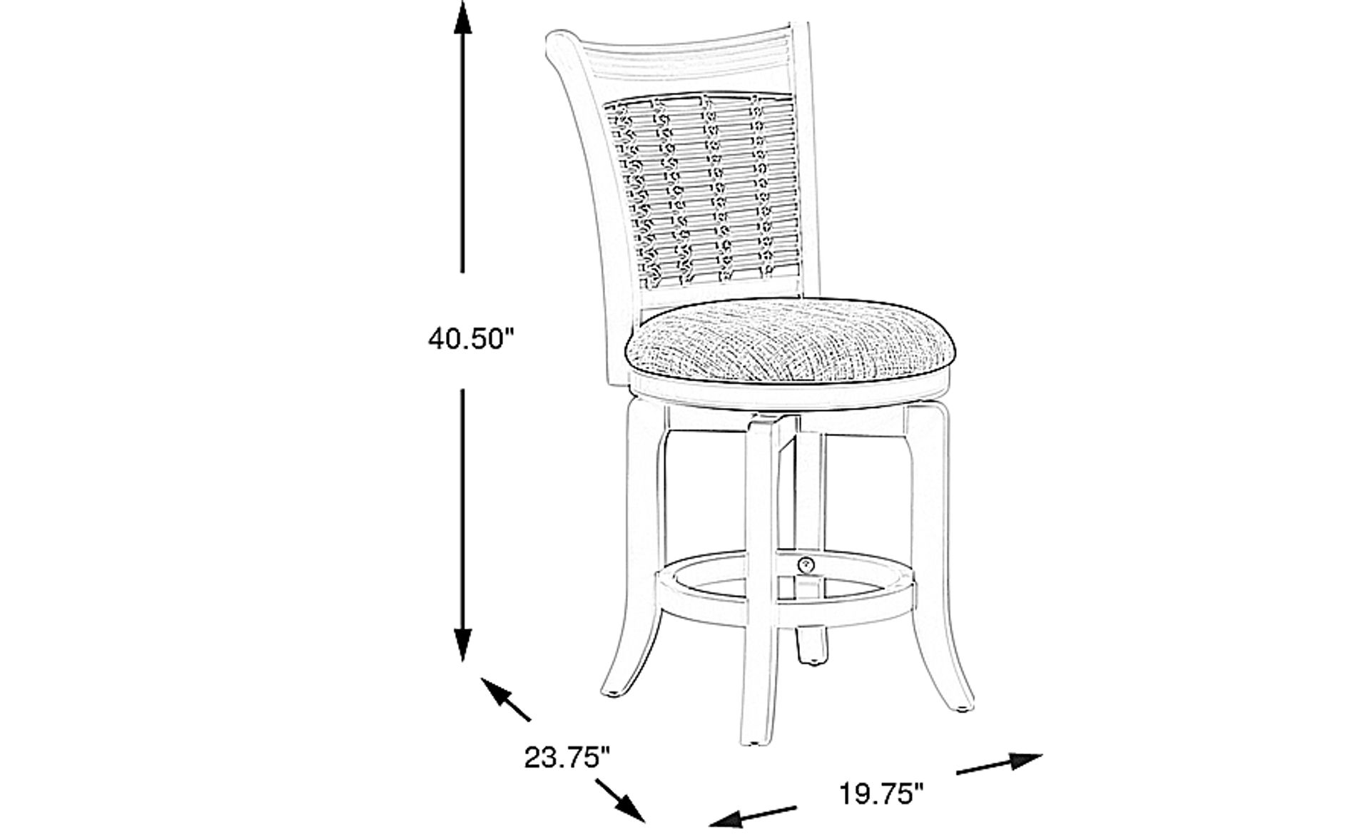 Dimension Image. Please refer to the Dimension Tab on this page for dimension details.