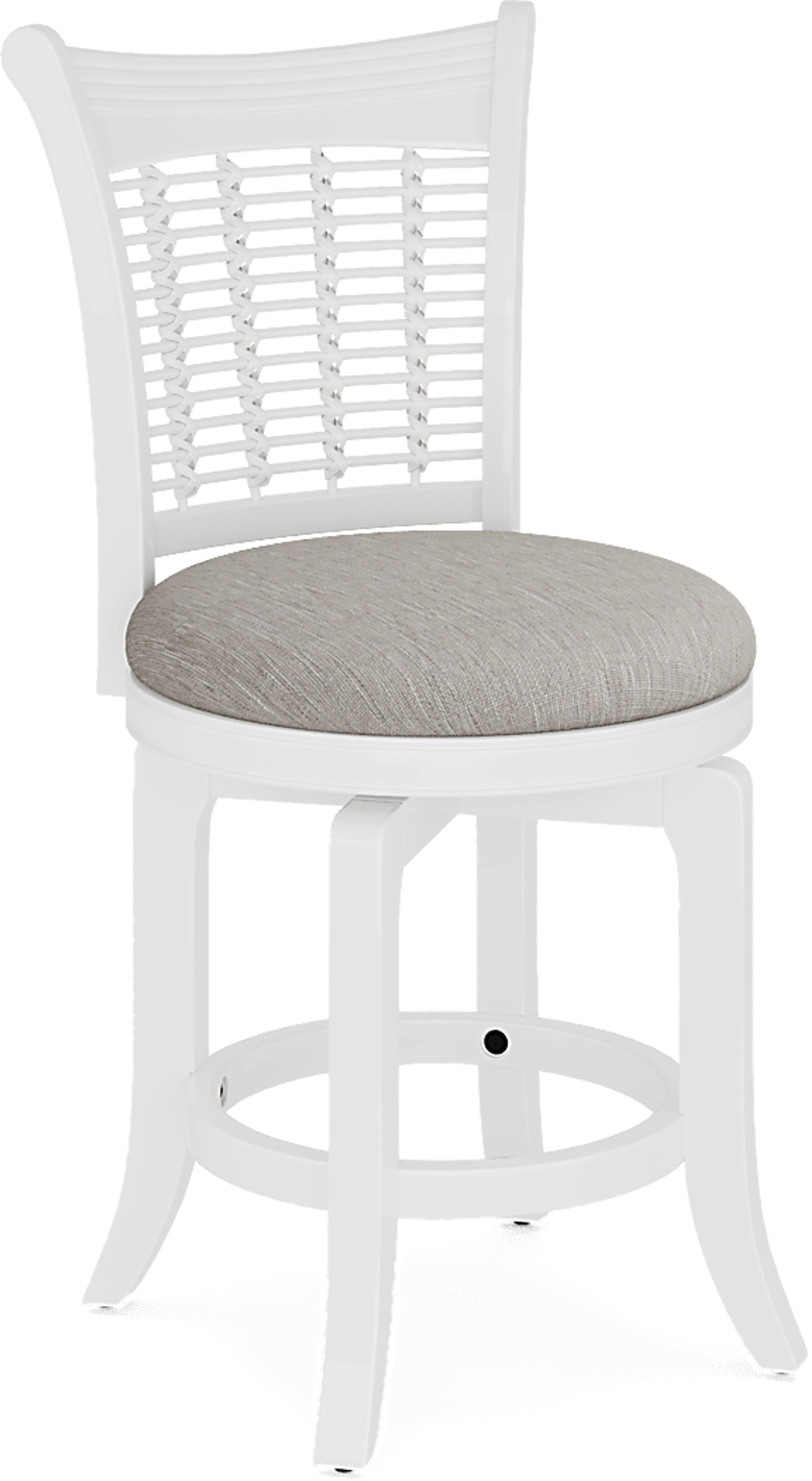 Chesterman White Counter Height Swivel Stool - Image 1