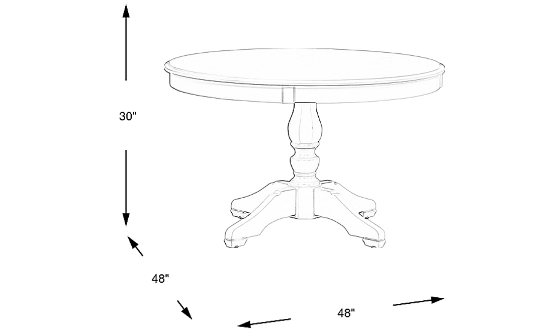 Chesterman White Round Dining Table