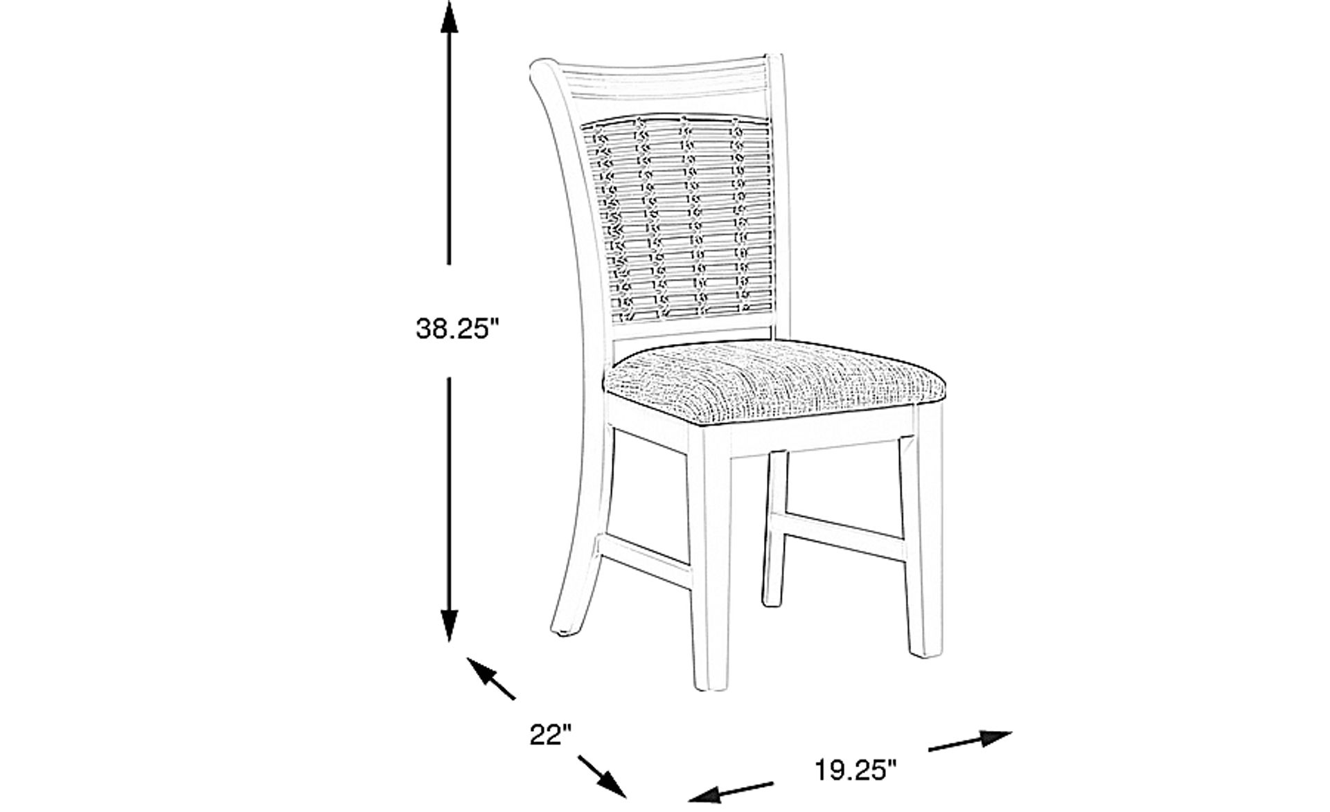 Dimension Image. Please refer to the Dimension Tab on this page for dimension details.