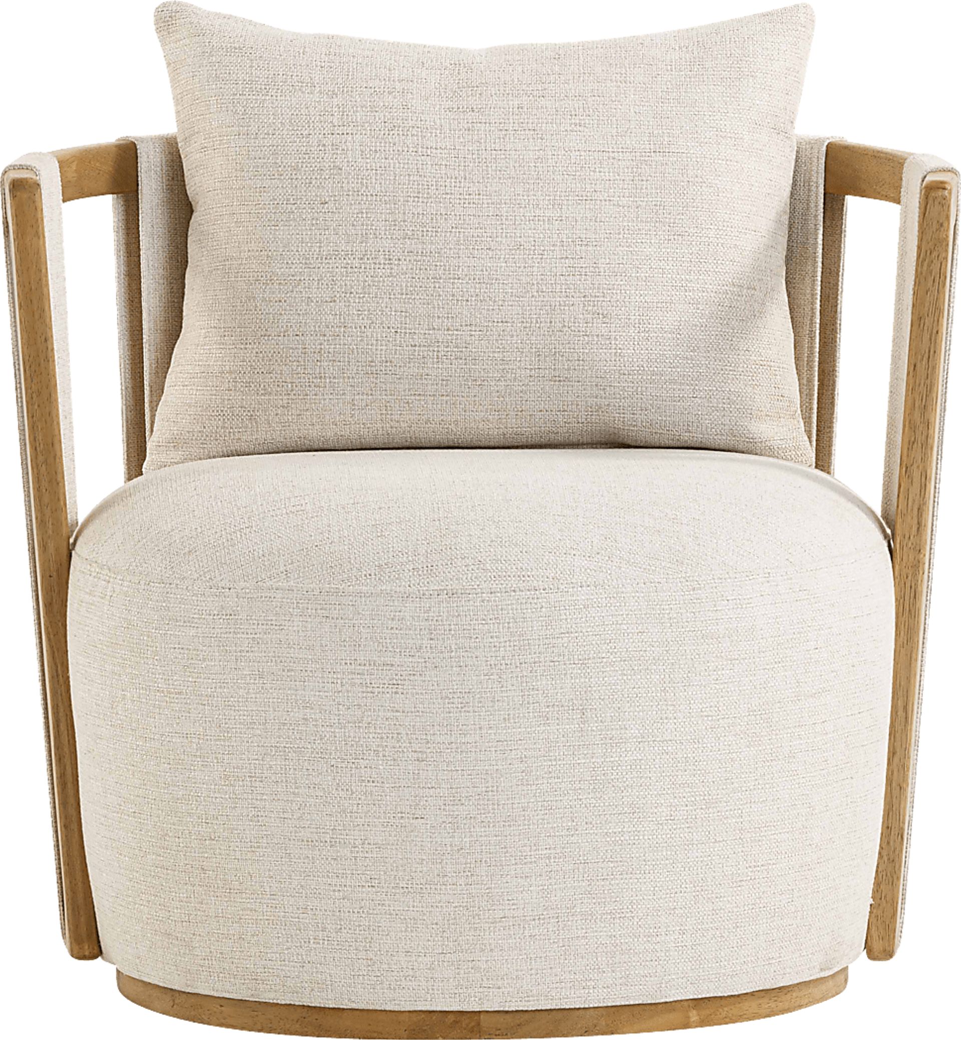 Chesterna Cream Swivel Accent Chair - Image 3