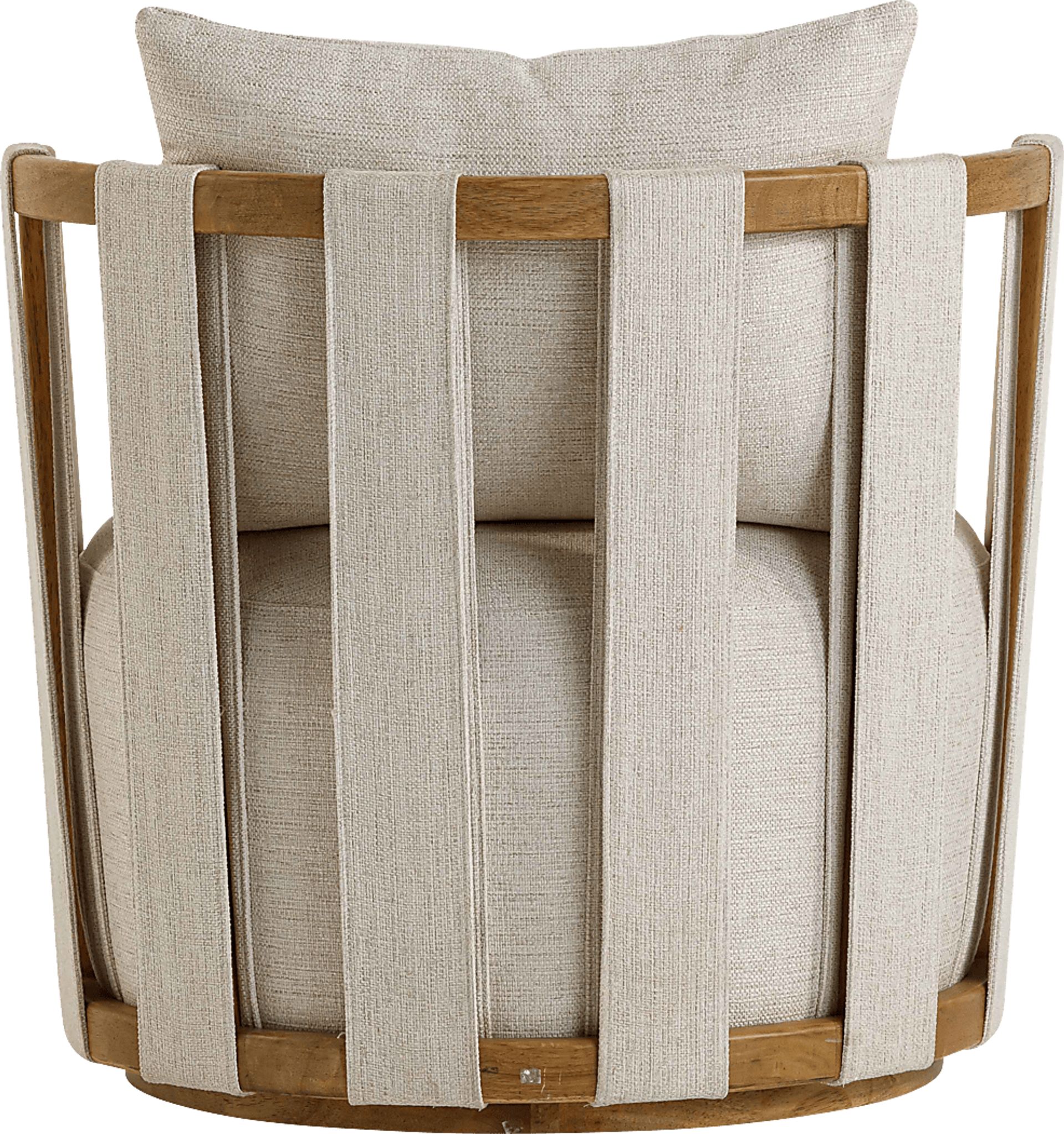 Chesterna Cream Swivel Accent Chair - Image 4