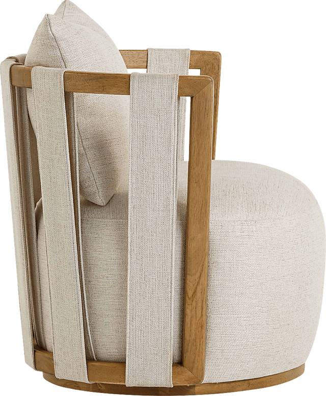 Chesterna Cream Swivel Accent Chair - Thumbnail - Image 5