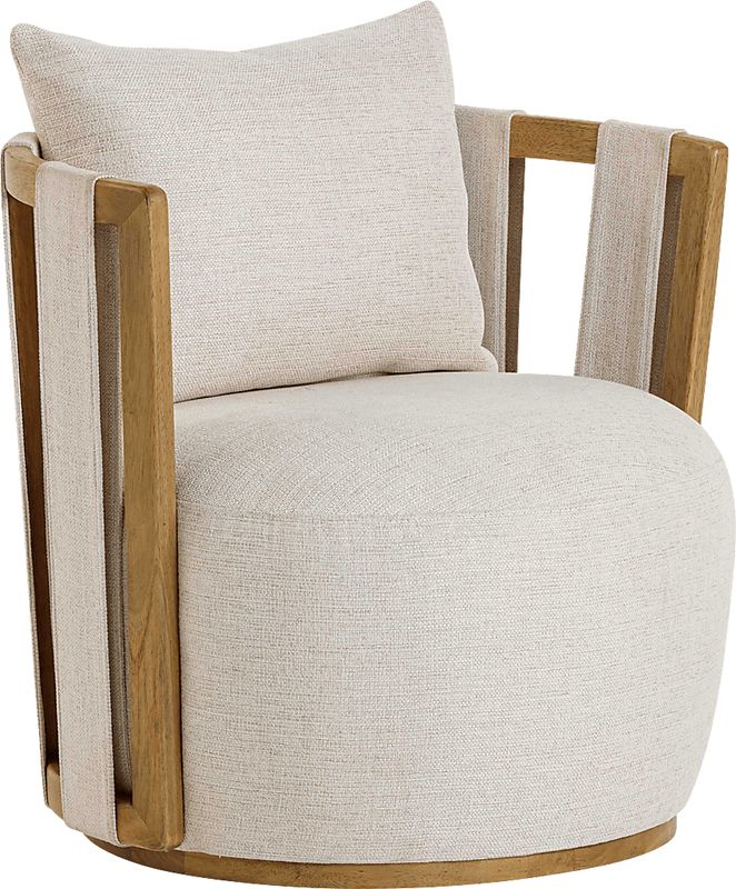Chesterna Cream Swivel Accent Chair