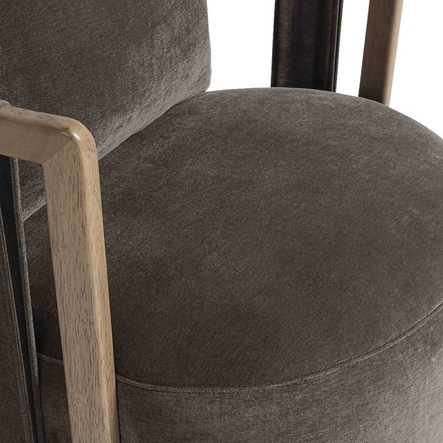 Chesterna Dark Brown Swivel Accent Chair - Thumbnail - Image 2