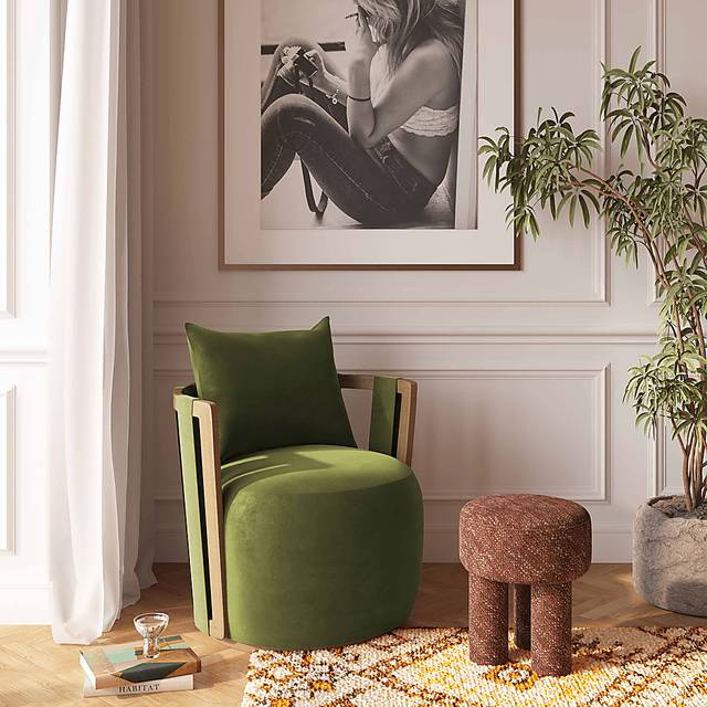 Chesterna Green Swivel Accent Chair - Thumbnail - Image 2