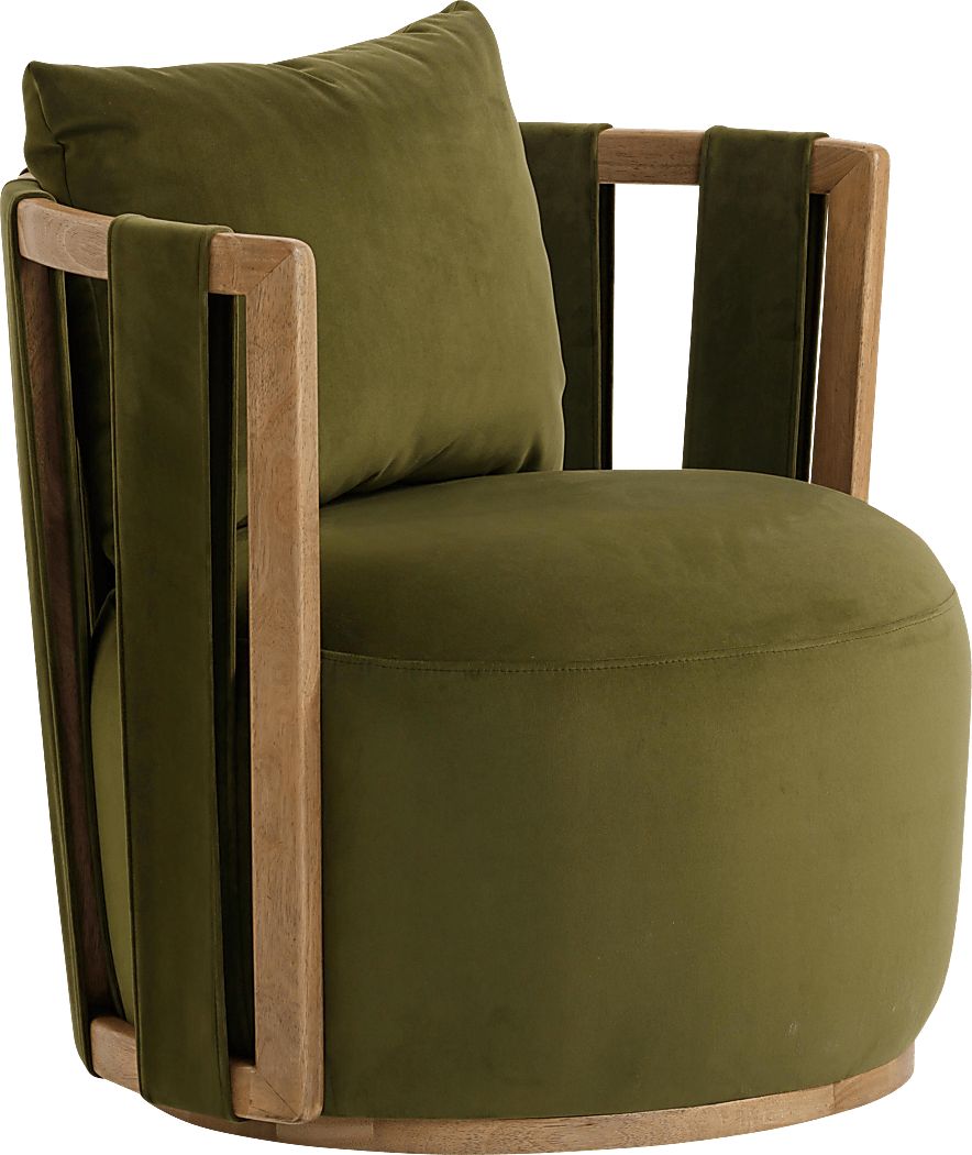Chesterna Green Swivel Accent Chair