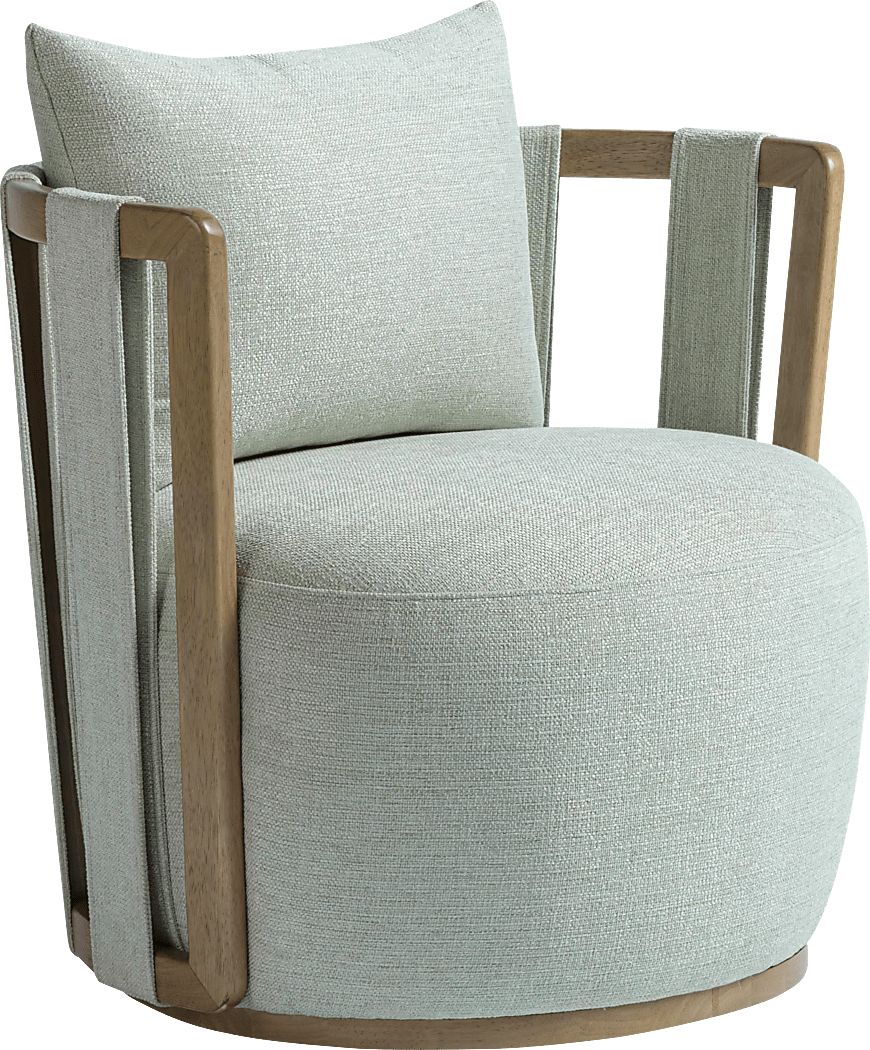 Chesterna Mint Green Swivel Accent Chair