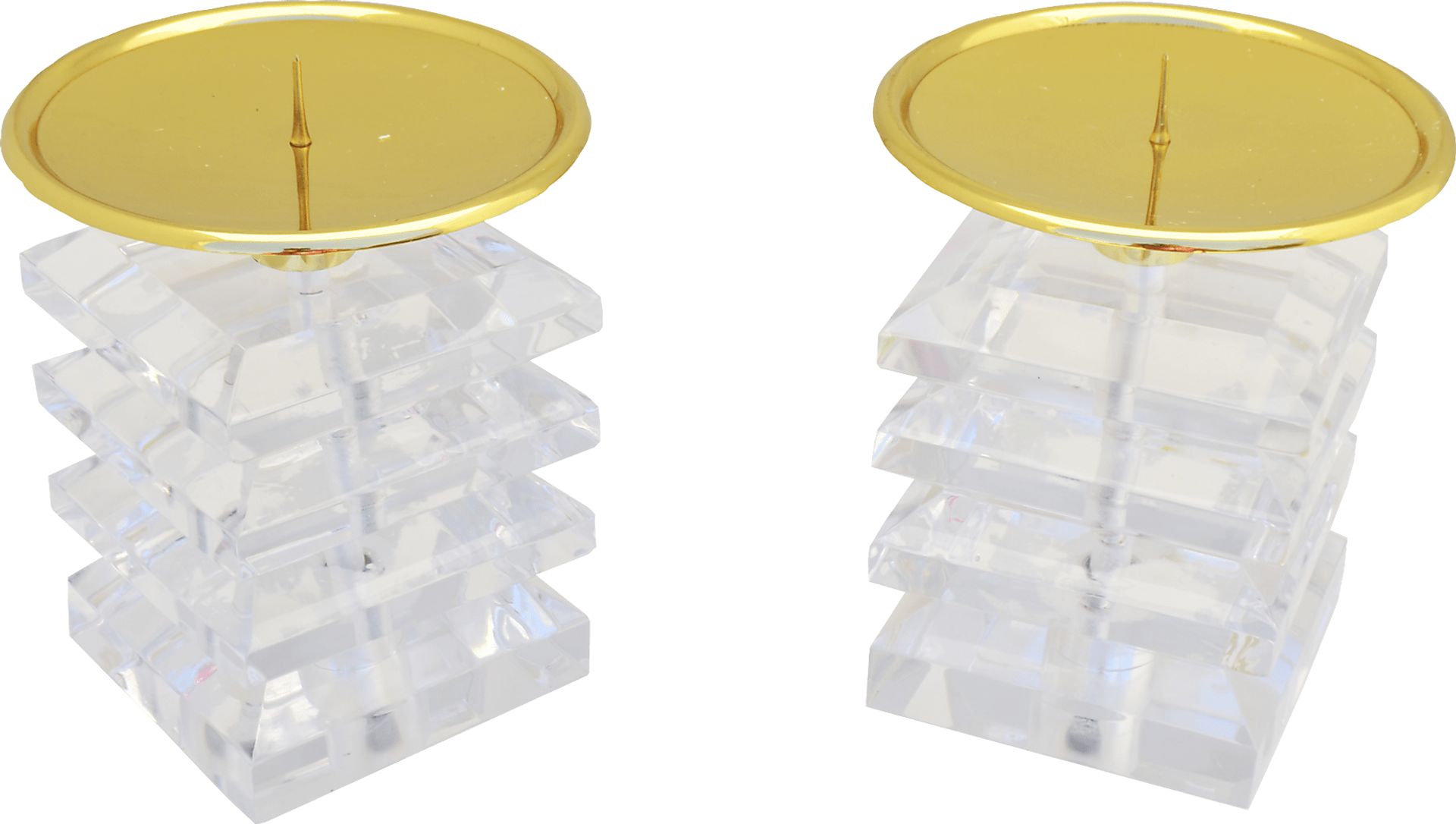 Chesterver Clear Candle Holder, Set of 2 - Image 1