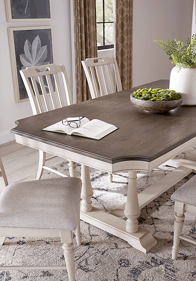 Chestnut Ridge Bisque Rectangle Dining Table - Thumbnail - Image 3