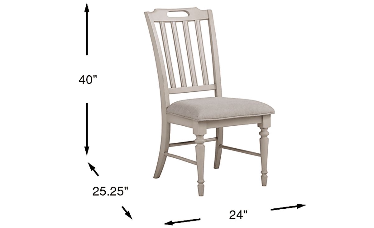 Chestnut Ridge Bisque Light Wood,White Side Chair | Rooms to Go