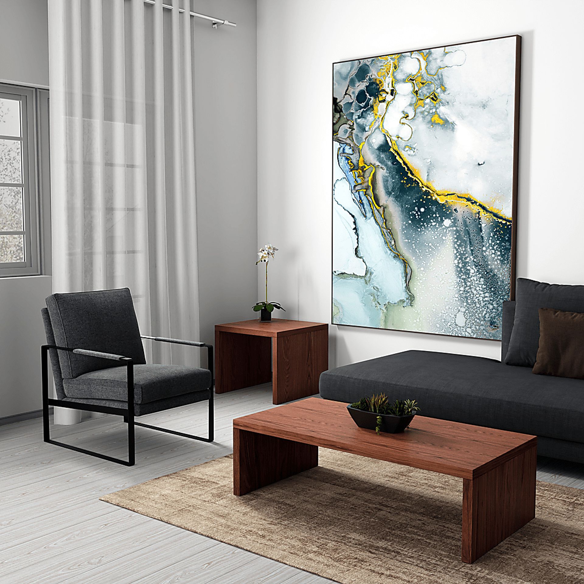 Chevae Brown Side Table - Image 2